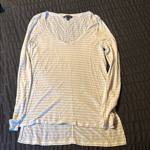 Striped Cream Long Sleeve Top